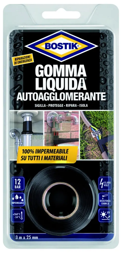 Uhu Bison Gomma Liquida Bostik Nastro Autoagglomerante cm. 2,5x3 mt. — Cavi e fili — rif. FERX.VIT58717 Uhu Bison Gomma Liquida Bostik Nastro Autoagglomerante cm. 2,5x3 mt. — Cavi e fili — rif. FERX.VIT58717