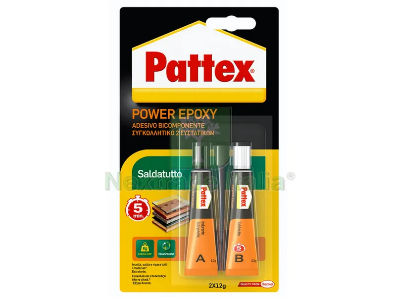6PZ COLLA PATTEX POWER EPOXY SALDATUTTO gr. 24 — Adesivi e sigillanti — rif. FERX.VIT29796 6PZ COLLA PATTEX POWER EPOXY SALDATUTTO gr. 24 — Adesivi e sigillanti — rif. FERX.VIT29796