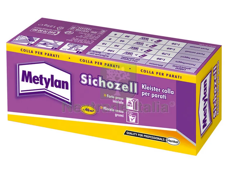COLLA METYLAN SICHOZELL gr. 125 — Adesivi e sigillanti — rif. FERX.VIT8508 COLLA METYLAN SICHOZELL gr. 125 — Adesivi e sigillanti — rif. FERX.VIT8508