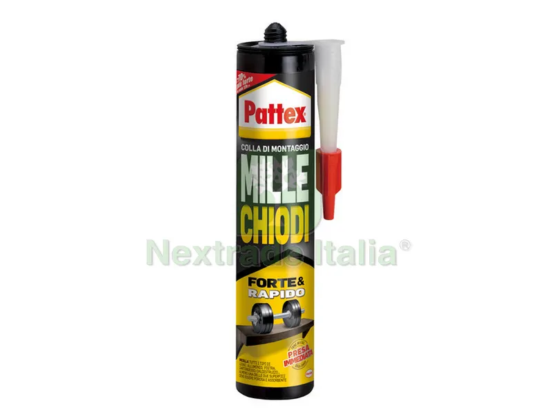12PZ Colla Pattex Mille Chiodi Forte&rapido Cartuccia gr. 400 — Chiodi e graffe — rif. FERX.VIT25798 12PZ Colla Pattex Mille Chiodi Forte&rapido Cartuccia gr. 400 — Chiodi e graffe — rif. FERX.VIT25798