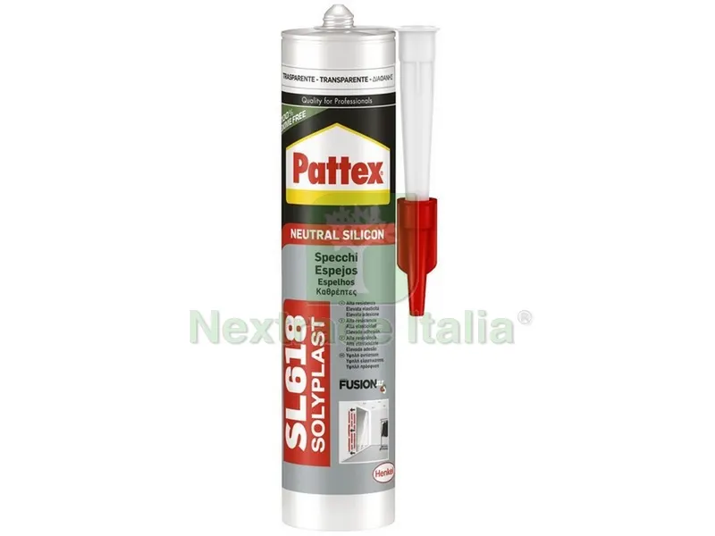 SILICONE NEUTRO PATTEX SPECCHI SL618 ml. 300 - Trasparente — Adesivi e sigillanti — rif. FERX.VIT51311 SILICONE NEUTRO PATTEX SPECCHI SL618 ml. 300 - Trasparente — Adesivi e sigillanti — rif. FERX.VIT51311