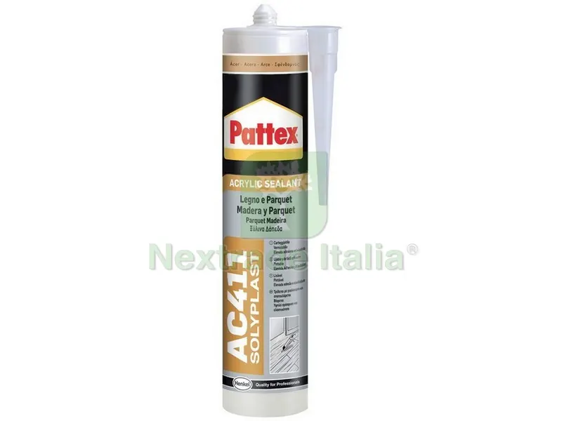 SILICONE ACRILICO PATTEX PER LEGNO E PARQUET AC411 ml. 300 - Noce — Adesivi e sigillanti — rif. FERX.VIT51320 SILICONE ACRILICO PATTEX PER LEGNO E PARQUET AC411 ml. 300 - Noce — Adesivi e sigillanti — rif. FERX.VIT51320