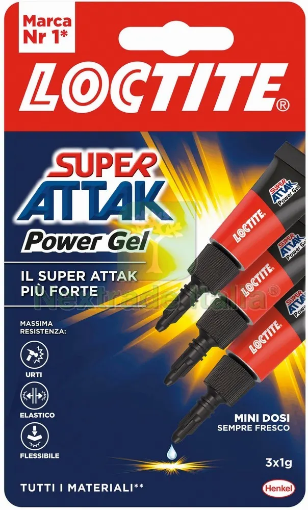 24PZ COLLA SUPER ATTAK POWER GEL MINI DOSI 3x1 gr. — Adesivi e sigillanti — rif. FERX.VIT55795 24PZ COLLA SUPER ATTAK POWER GEL MINI DOSI 3x1 gr. — Adesivi e sigillanti — rif. FERX.VIT55795