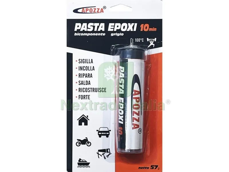 12PZ Pasta Epossidica Epoxi 10 MIN ml. 57 Col. Grigio — Adesivi e sigillanti — rif. FERX.VIT53736