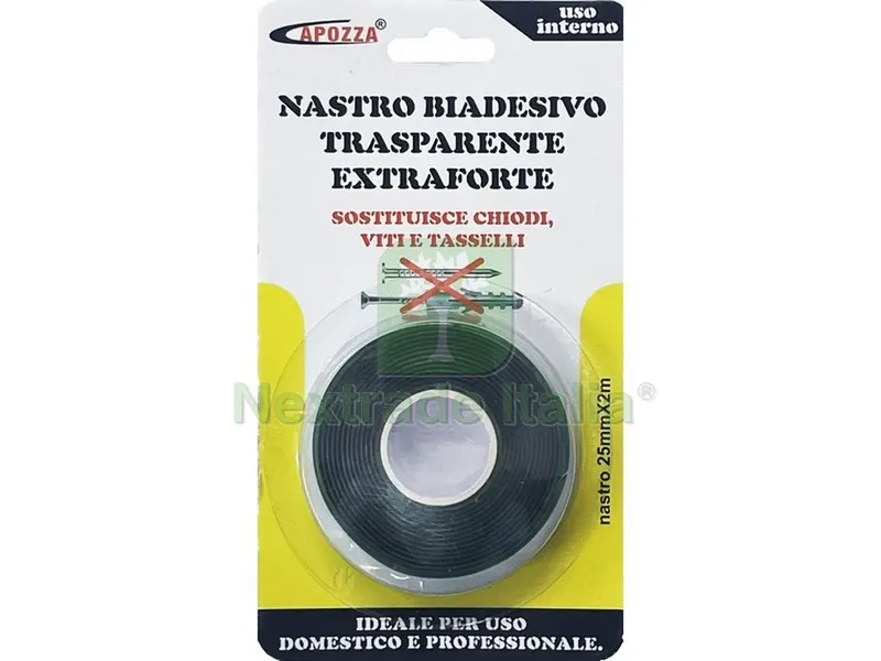 12PZ Nastro Biadesivo Trasparente Extraforte mm. 19x2 mt. — Adesivi e sigillanti — rif. FERX.VIT53758 12PZ Nastro Biadesivo Trasparente Extraforte mm. 19x2 mt. — Adesivi e sigillanti — rif. FERX.VIT53758