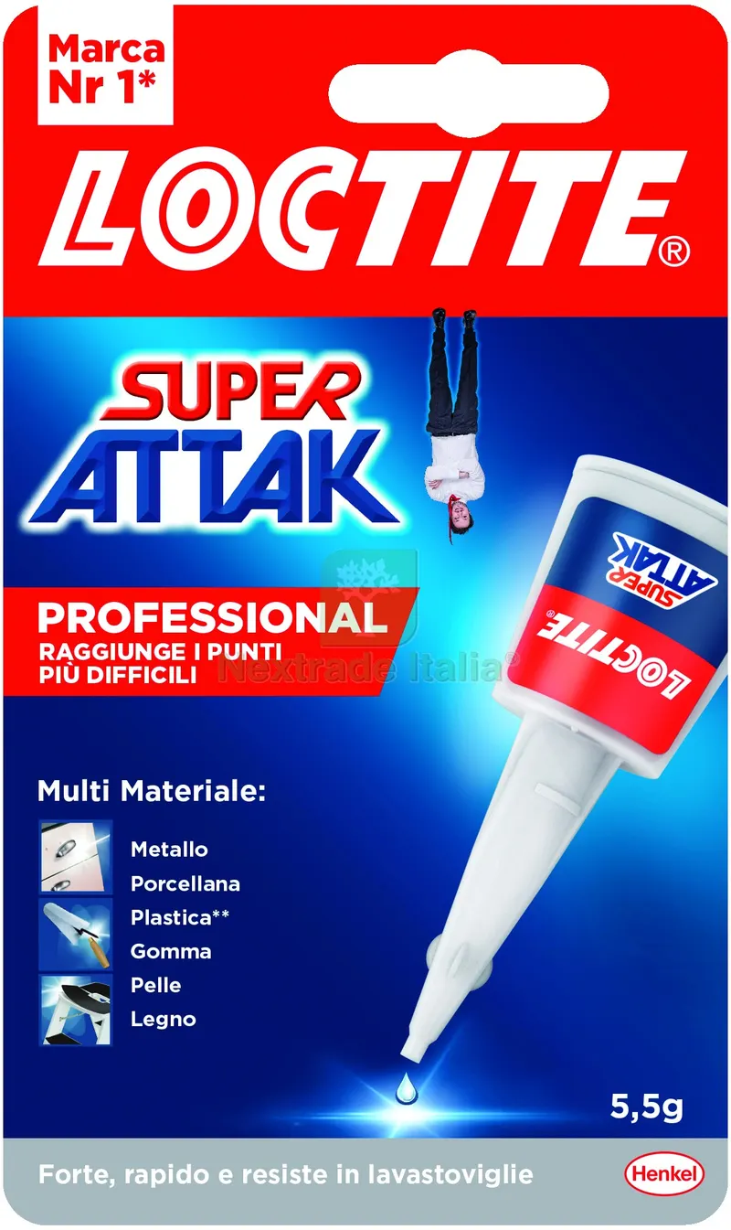 24PZ Henkel COLLA SUPER ATTAK PROFESSIONAL gr. 5,5 — Adesivi e sigillanti — rif. FERX.VIT58524