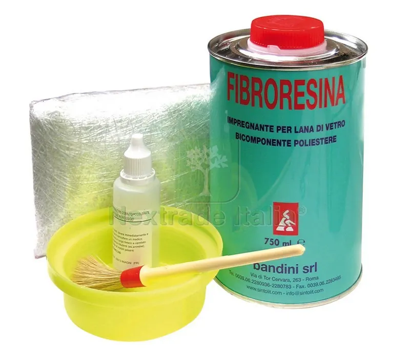 FIBRORESINA KIT COMPLETO ml. 750 — Isolanti e reti — rif. FERX.VIT13645
