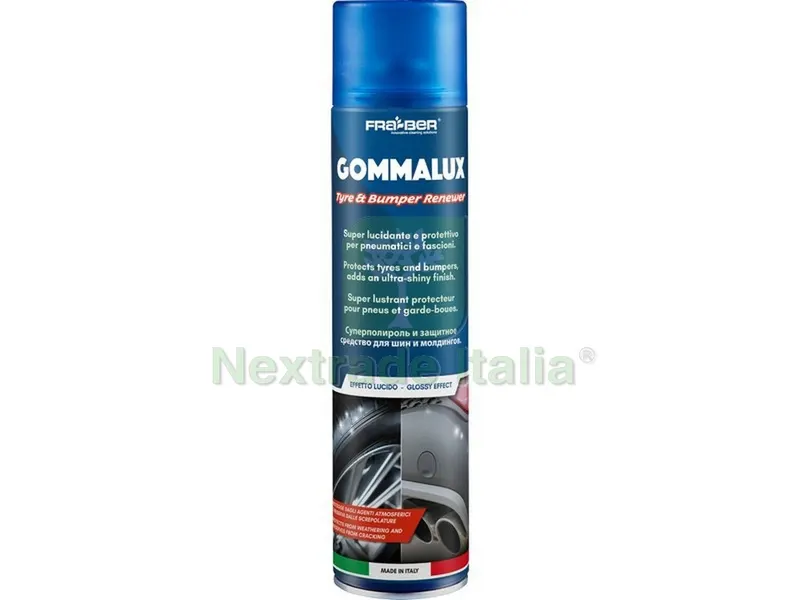 Lucidante Protettivo Spray per Pneumatici ''gommalux'' ml. 600 — Bombolette e vernici spray — rif. FERX.VIT54992 Lucidante Protettivo Spray per Pneumatici ''gommalux'' ml. 600 — Bombolette e vernici spray — rif. FERX.VIT54992