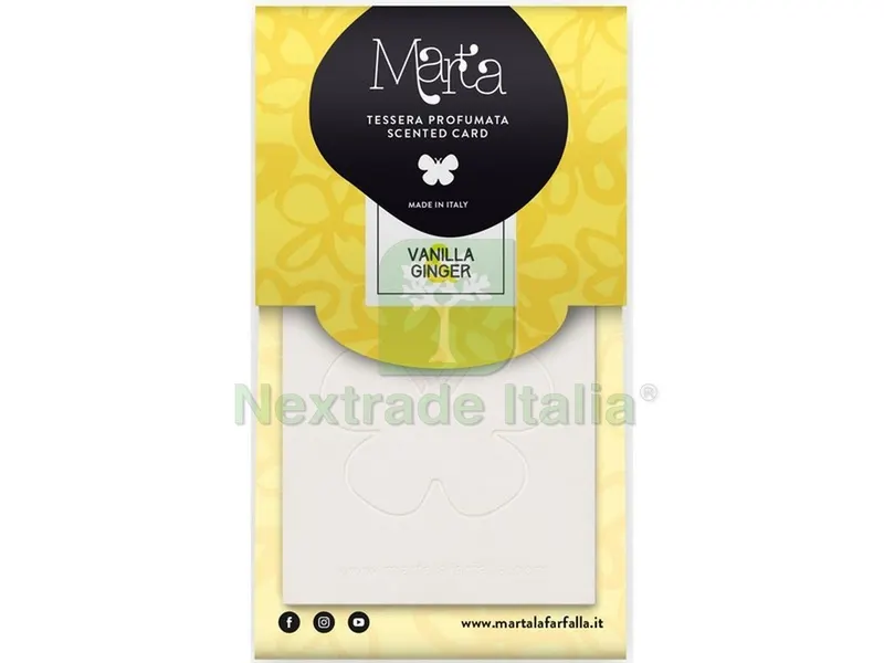 PROFUMATORE APPENDIBILE ''MARTA CARD'' Vaniglia & Zenzero — Tempo libero outdoor — rif. FERX.VIT55010 PROFUMATORE APPENDIBILE ''MARTA CARD'' Vaniglia & Zenzero — Tempo libero outdoor — rif. FERX.VIT55010