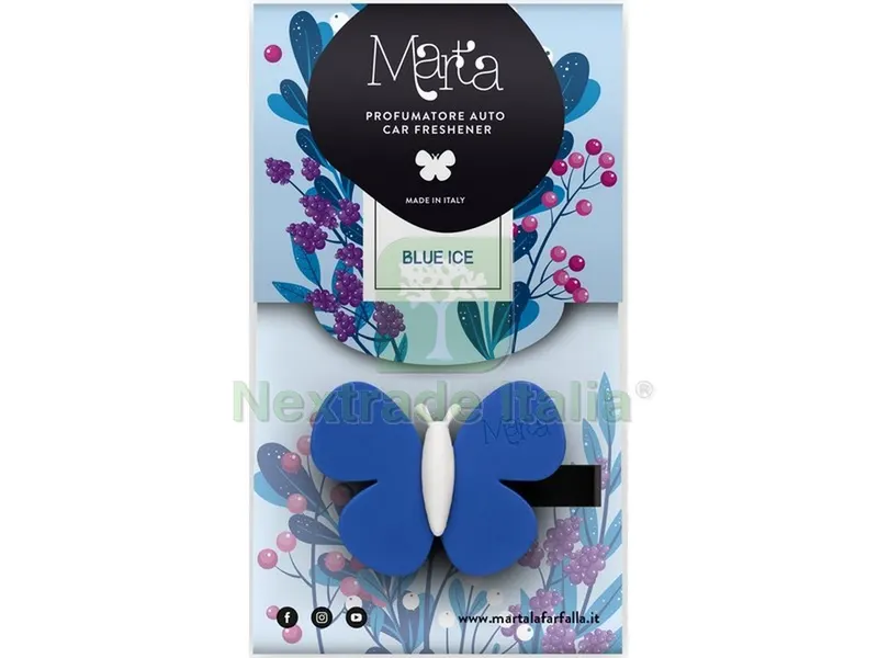 PROFUMATORE AUTO ''MARTA LA FARFALLA'' Blue ice — Tempo libero outdoor — rif. FERX.VIT54999 PROFUMATORE AUTO ''MARTA LA FARFALLA'' Blue ice — Tempo libero outdoor — rif. FERX.VIT54999