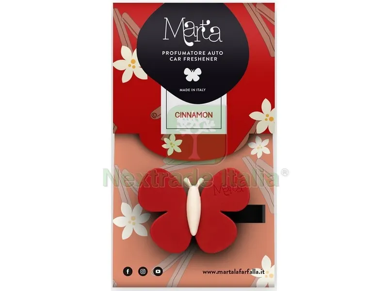 PROFUMATORE AUTO ''MARTA LA FARFALLA'' Cannella — Pompe — rif. FERX.VIT55001 PROFUMATORE AUTO ''MARTA LA FARFALLA'' Cannella — Pompe — rif. FERX.VIT55001