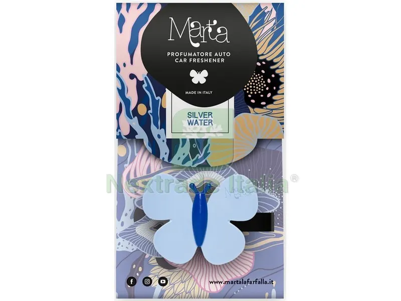 Profumatore Auto ''marta la Farfalla'' Silver Water — Tempo libero outdoor — rif. FERX.VIT55000 Profumatore Auto ''marta la Farfalla'' Silver Water — Tempo libero outdoor — rif. FERX.VIT55000