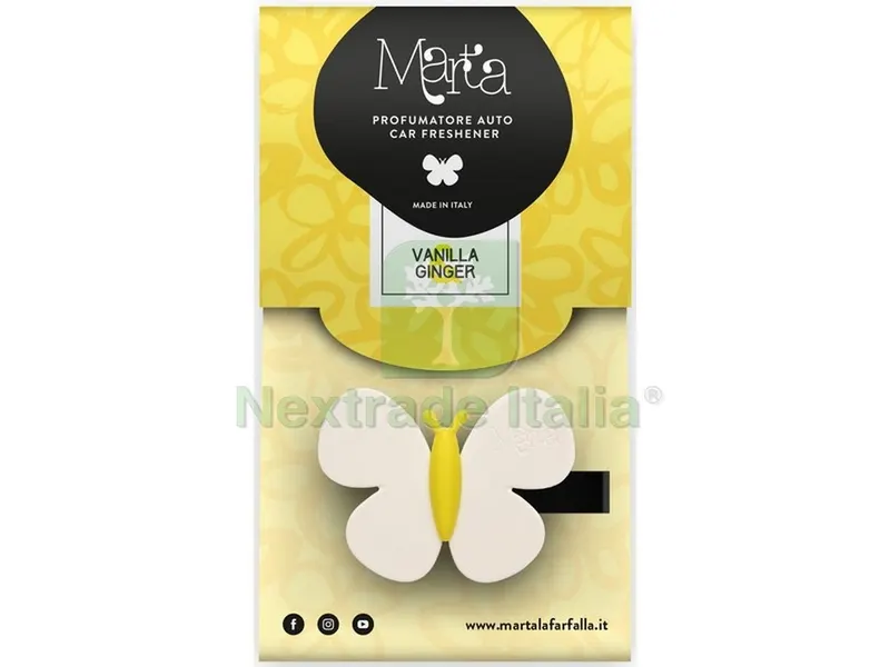 PROFUMATORE AUTO ''MARTA LA FARFALLA'' Vaniglia & Zenzero — Tempo libero outdoor — rif. FERX.VIT55002 PROFUMATORE AUTO ''MARTA LA FARFALLA'' Vaniglia & Zenzero — Tempo libero outdoor — rif. FERX.VIT55002