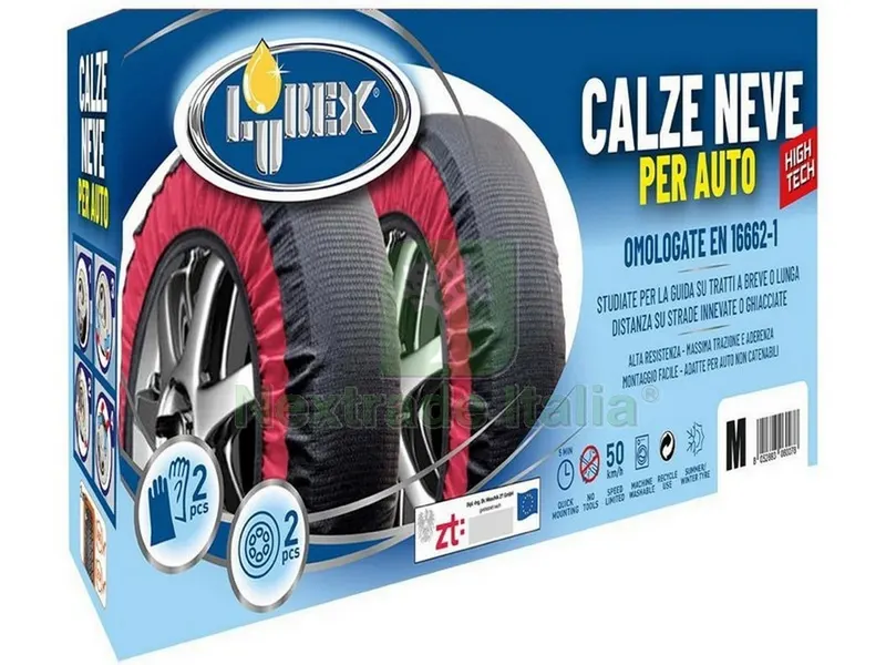 CALZE DA NEVE OMOLOGATE PER AUTO mis. XL — Cura e accessori auto — rif. FERX.VIT54607 — foto 2