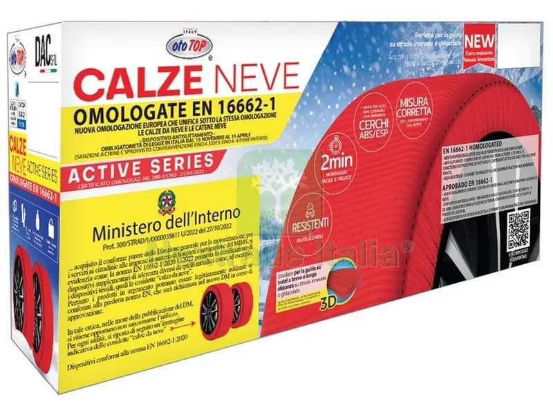 CALZE DA NEVE OMOLOGATE PER AUTO mis. XS — Cura e accessori auto — rif. FERX.VIT55253 — foto 3