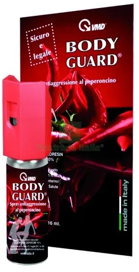 SPRAY ANTIAGGRESSIONE BODYGUARD AL PEPERONCINO ml. 16 — Protezione piante e sementi — rif. FERX.VIT58082 SPRAY ANTIAGGRESSIONE BODYGUARD AL PEPERONCINO ml. 16 — Protezione piante e sementi — rif. FERX.VIT58082