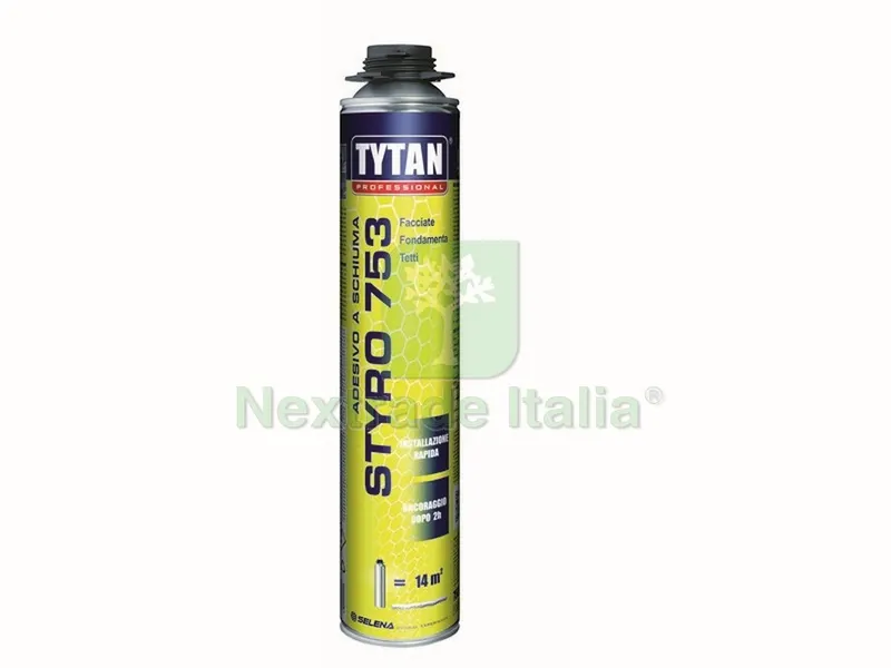 SCHIUMA ADESIVA PER CAPPOTTO STYRO 753 A SPRUZZATORE ml.750 — Spatole e attrezzi per stesura — rif. FERX.VIT46318
