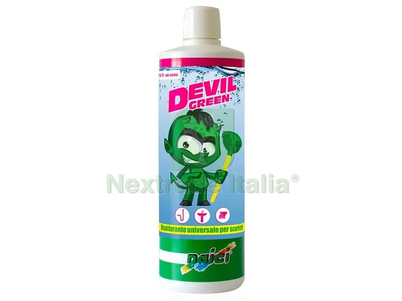 12PZ DISOTTURANTE PER SCARICHI DEVIL GREEN lt. 1 — Scarichi e sifoni — rif. FERX.VIT49625 12PZ DISOTTURANTE PER SCARICHI DEVIL GREEN lt. 1 — Scarichi e sifoni — rif. FERX.VIT49625