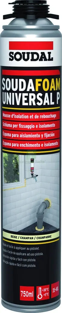 12PZ SCHIUMA POLIURETANICA UNIVERSALE PER SPRUZZATORE ml. 750 — Adesivi e sigillanti — rif. FERX.VIT59070