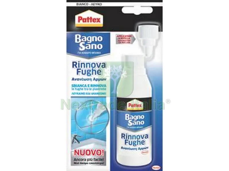 12PZ Rinnova Fughe Pattex Bagno Sano ml. 125 — Adesivi e sigillanti — rif. FERX.VIT25253 12PZ Rinnova Fughe Pattex Bagno Sano ml. 125 — Adesivi e sigillanti — rif. FERX.VIT25253