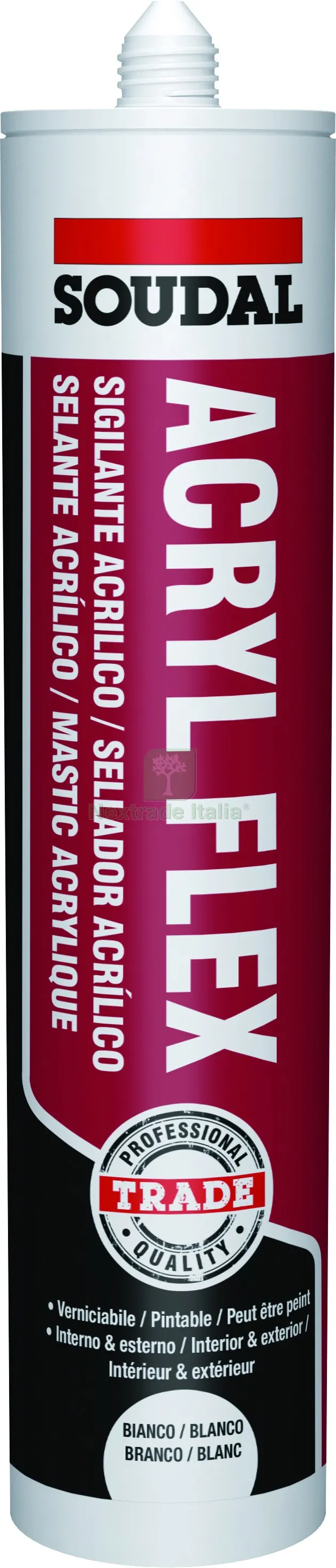 12PZ SILICONE ACRILICO ELASTICO ''ACRYL FLEX'' ml. 300 - Bianco — Adesivi e sigillanti — rif. FERX.VIT59074