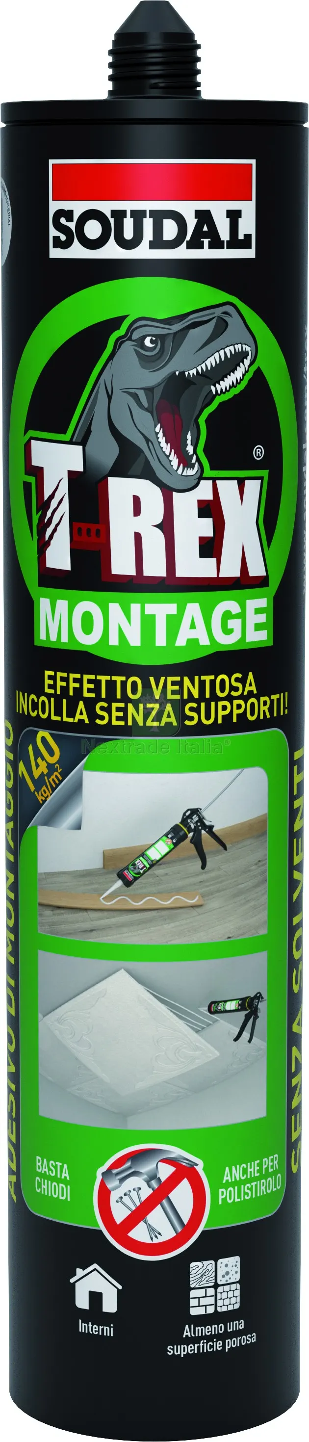 12PZ Adesivo di Montaggio ''T-REX'' Effetto Ventosa gr. 380 - Bianco — Adesivi e sigillanti — rif. FERX.VIT59065 12PZ Adesivo di Montaggio ''T-REX'' Effetto Ventosa gr. 380 - Bianco — Adesivi e sigillanti — rif. FERX.VIT59065