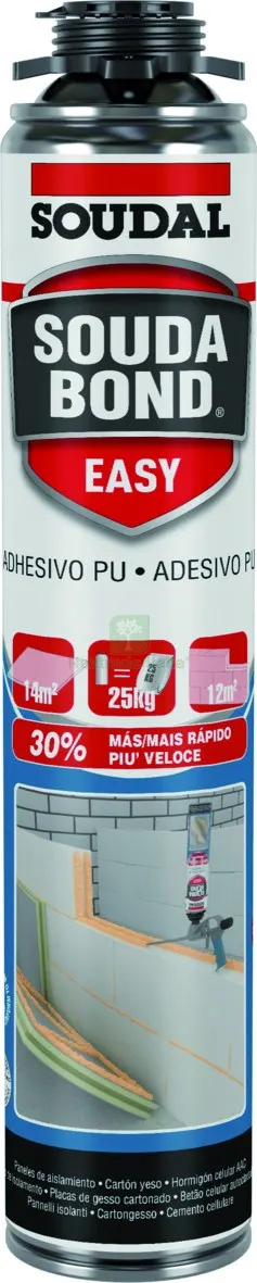 SCHIUMA POLIURETANICA B1 PER SPRUZZATORE PER PANNELLI E BLOCCHI ''SOUDABOND EASY'' ml. 750 — Adesivi e sigillanti — rif. FERX.VIT59491 SCHIUMA POLIURETANICA B1 PER SPRUZZATORE PER PANNELLI E BLOCCHI ''SOUDABOND EASY'' ml. 750 — Adesivi e sigillanti — rif. FERX.VIT59491