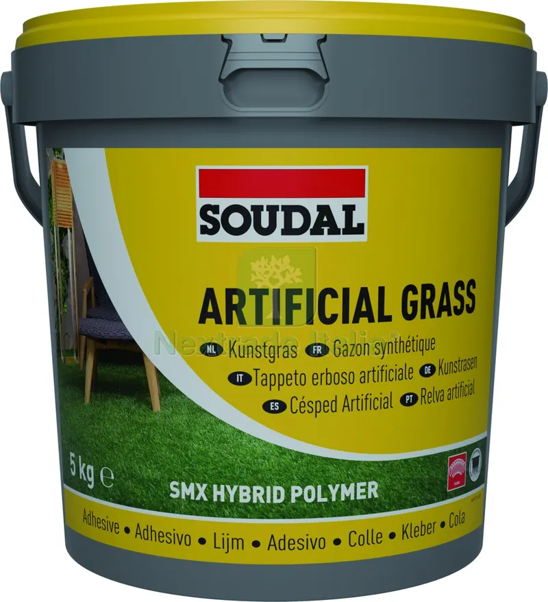 Adesivo per Tappeti Erba Artificiale ''artificial Grass'' Kg. 5 , col. Verde — Adesivi e sigillanti — rif. FERX.VIT59490 Adesivo per Tappeti Erba Artificiale ''artificial Grass'' Kg. 5 , col. Verde — Adesivi e sigillanti — rif. FERX.VIT59490