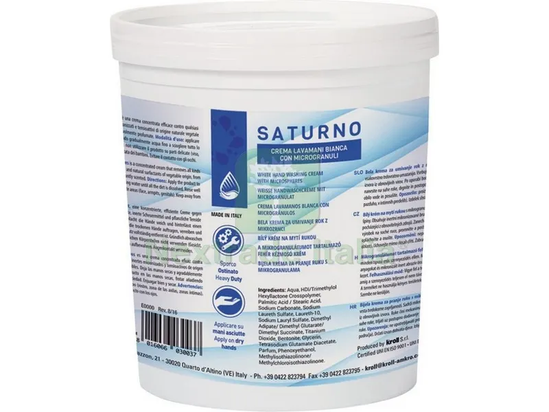 12PZ PASTA LAVAMANI SATURNO lt. 1 — Sgrassanti e detergenti pittura — rif. FERX.VIT5614