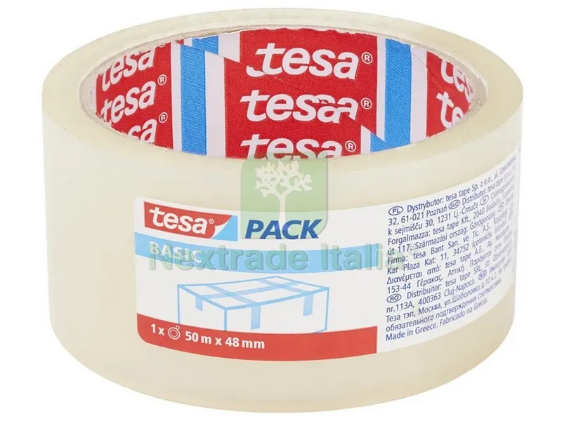 36RT NASTRO DA IMBALLO BASIC mm. 48x50 mt. col. Trasparente — Misurazione e taglio manuale — rif. FERX.VIT53405 36RT NASTRO DA IMBALLO BASIC mm. 48x50 mt. col. Trasparente — Misurazione e taglio manuale — rif. FERX.VIT53405