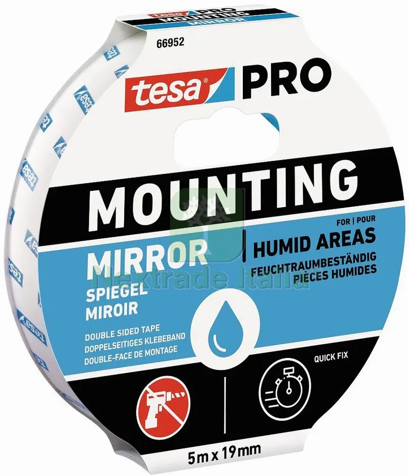 16RT NASTRO BIADESIVO PER SPECCHI PRO MOUNTING mm. 19x5 mt. col. Bianco — Adesivi e sigillanti — rif. FERX.VIT56405 16RT NASTRO BIADESIVO PER SPECCHI PRO MOUNTING mm. 19x5 mt. col. Bianco — Adesivi e sigillanti — rif. FERX.VIT56405