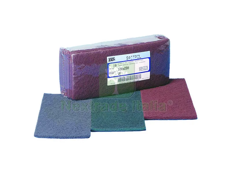 10PZ FOGLIO ABRASIVO SCOTCHBRITE SAITPOL mm. 120x280 tipo VF — Punte, frese e dischi — rif. FERX.VIT40244 10PZ FOGLIO ABRASIVO SCOTCHBRITE SAITPOL mm. 120x280 tipo VF — Punte, frese e dischi — rif. FERX.VIT40244