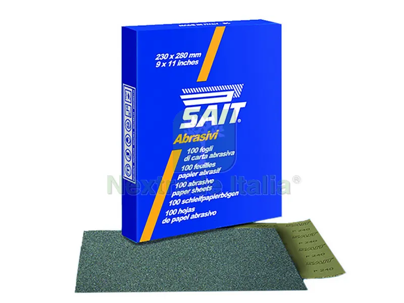 25FOGLI CARTA ABRASIVA S-SAITAC CW-C mm. 230x280 grana 320 — Punte, frese e dischi — rif. FERX.VIT40806 25FOGLI CARTA ABRASIVA S-SAITAC CW-C mm. 230x280 grana 320 — Punte, frese e dischi — rif. FERX.VIT40806