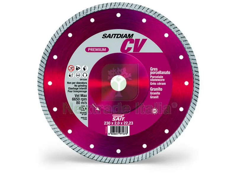DISCO DIAMANTATO SAITDIAM CV Ø mm. 115x1,4x22,23 — Punte, frese e dischi — rif. FERX.VIT40476 DISCO DIAMANTATO SAITDIAM CV Ø mm. 115x1,4x22,23 — Punte, frese e dischi — rif. FERX.VIT40476