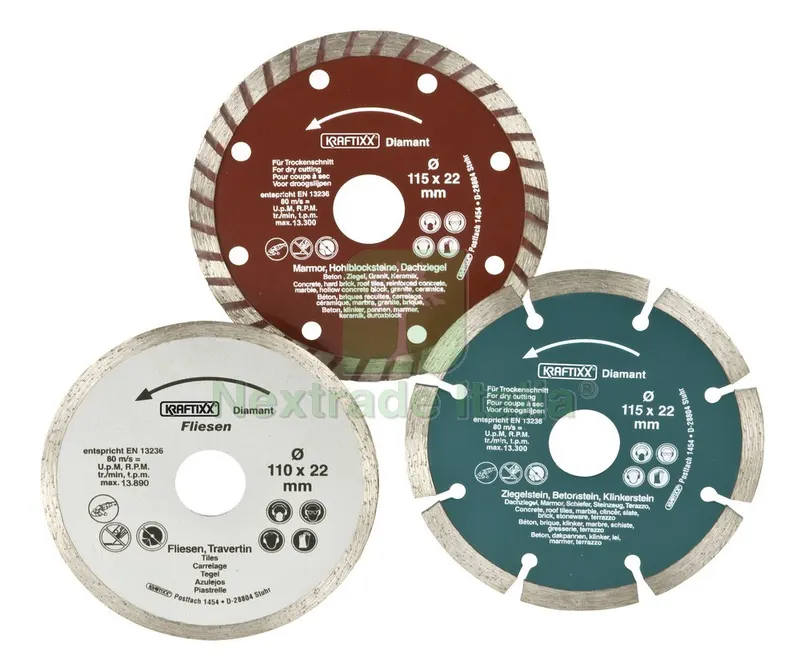 SET DISCHI TRONCATORI DIAMANTATI 3 PZ. — Tubi e raccordi — rif. FERX.VIT44926 SET DISCHI TRONCATORI DIAMANTATI 3 PZ. — Tubi e raccordi — rif. FERX.VIT44926