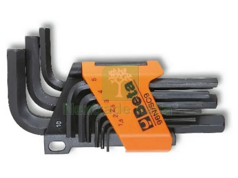 SERIE CHIAVI MASCHIO ESAGONALI 9 PZ. Art. 96N/SC9 mm. 1,5¸10 — Punte, frese e dischi — rif. FERX.VIT51020 SERIE CHIAVI MASCHIO ESAGONALI 9 PZ. Art. 96N/SC9 mm. 1,5¸10 — Punte, frese e dischi — rif. FERX.VIT51020