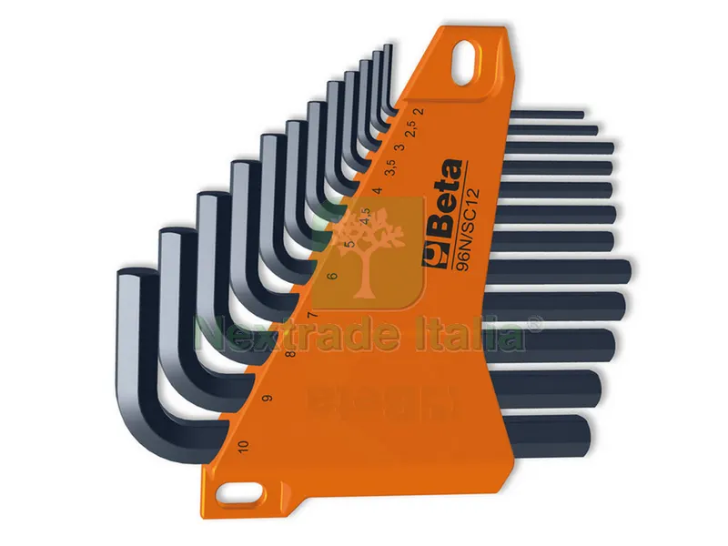 SERIE CHIAVI MASCHIO ESAGONALI 12 PZ. Art. 96N/SC12 mm. 2¸10 — Punte, frese e dischi — rif. FERX.VIT411 SERIE CHIAVI MASCHIO ESAGONALI 12 PZ. Art. 96N/SC12 mm. 2¸10 — Punte, frese e dischi — rif. FERX.VIT411