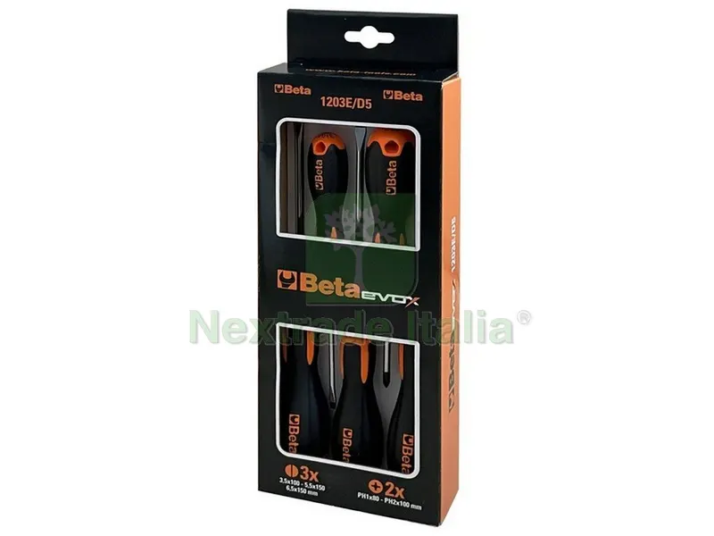 SERIE GIRAVITI 5 PZ. Art. 1203E/D5 — Cacciaviti e giraviti — rif. FERX.VIT23664