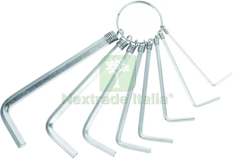 SERIE CHIAVI MASCHIO ESAGONALI 8 PZ. — Punte, frese e dischi — rif. FERX.VIT10076 SERIE CHIAVI MASCHIO ESAGONALI 8 PZ. — Punte, frese e dischi — rif. FERX.VIT10076
