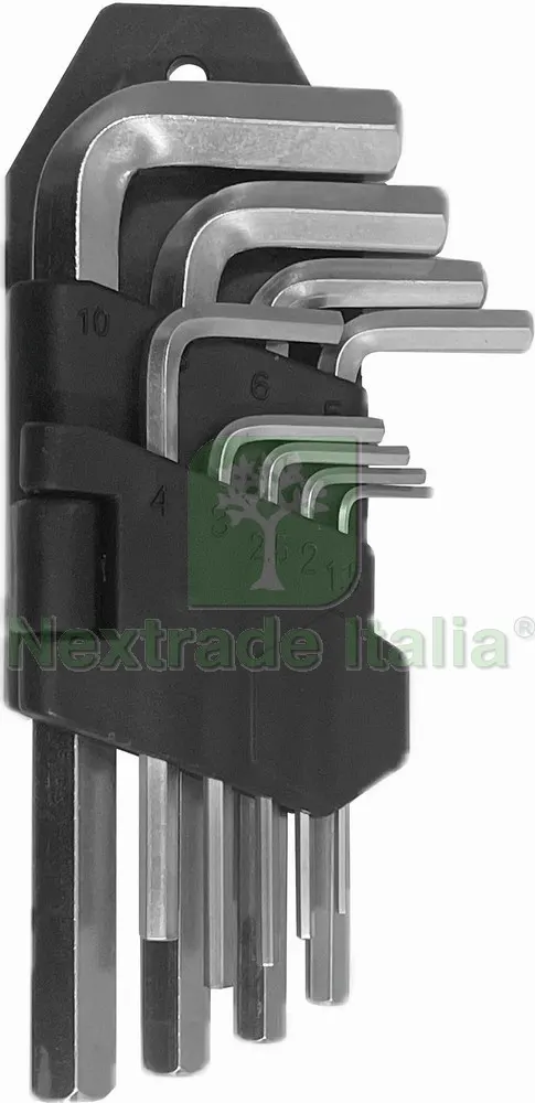 SERIE CHIAVI MASCHIO ESAGONALI pz. 9 — Punte, frese e dischi — rif. FERX.VIT54489 SERIE CHIAVI MASCHIO ESAGONALI pz. 9 — Punte, frese e dischi — rif. FERX.VIT54489