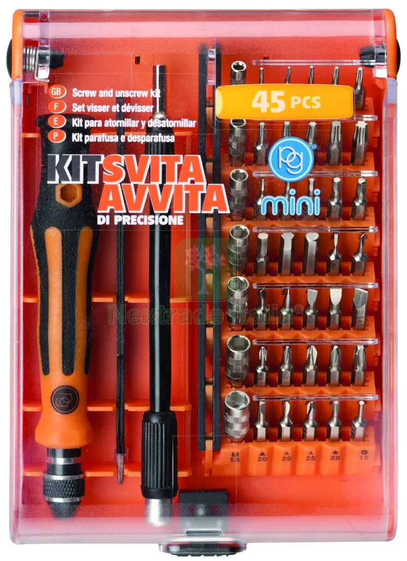 KIT SVITA E AVVITA DI PRECISIONE 45 PEZZI Art. M.8775 — Trapani e avvitatori — rif. FERX.VIT59171 — foto 2 KIT SVITA E AVVITA DI PRECISIONE 45 PEZZI Art. M.8775 — Trapani e avvitatori — rif. FERX.VIT59171 — foto 2