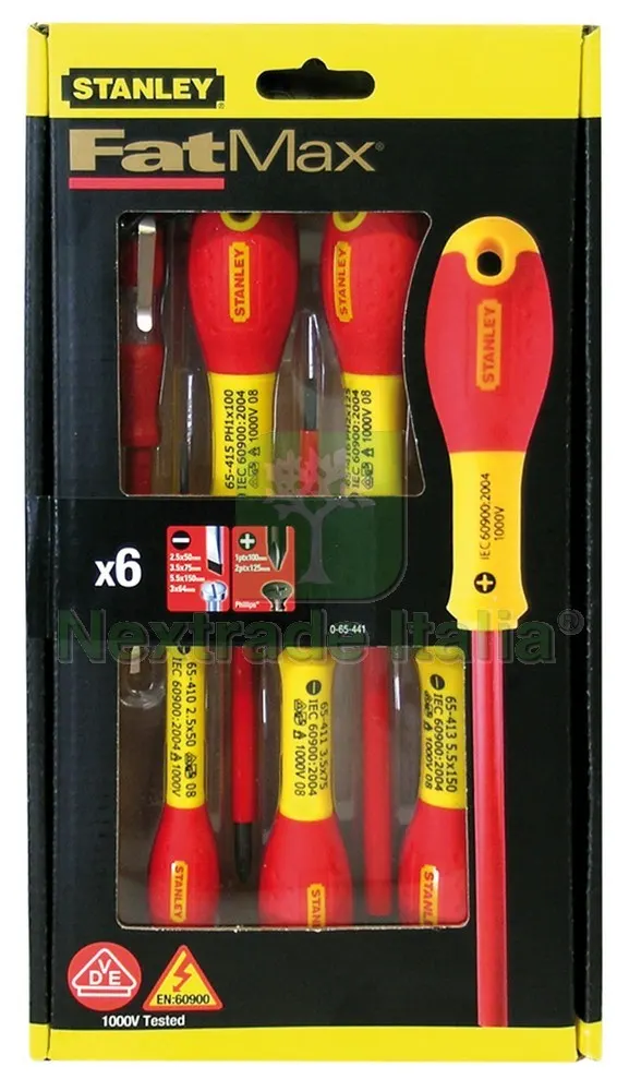 Serie Giraviti per Elettricista FAT Max 6 PZ. — Cacciaviti e giraviti — rif. FERX.VIT26271