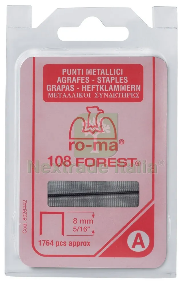 PUNTI PER FISSATRICI IN BLISTER FOREST Mod. 110 mm. 10 (1008 pz.) — Set di attrezzi — rif. FERX.VIT33263