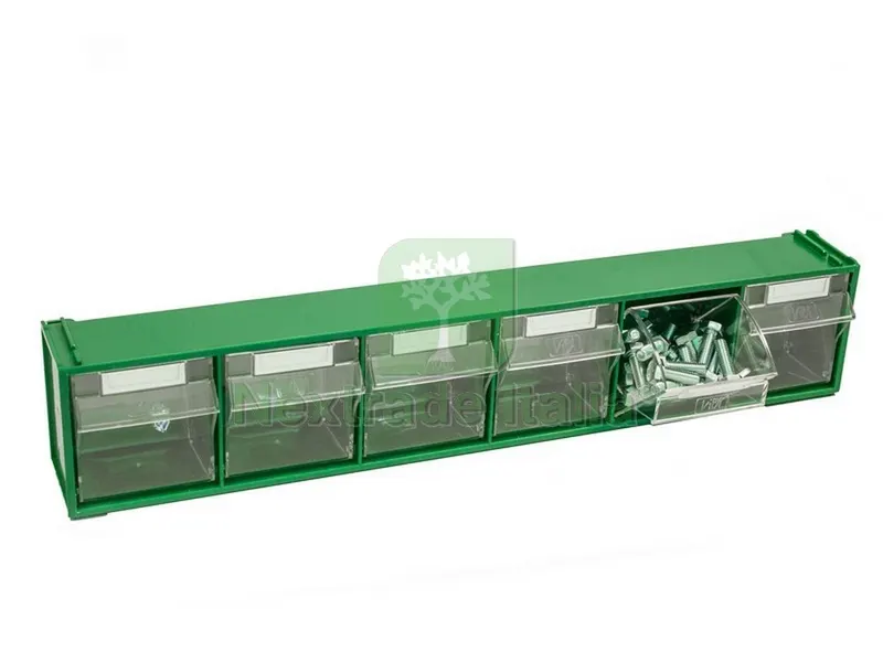 Cassettiera Componibile FOX 102 Verde 6 cassetti mm. 600x94x112 h — Arredo — rif. FERX.VIT23958