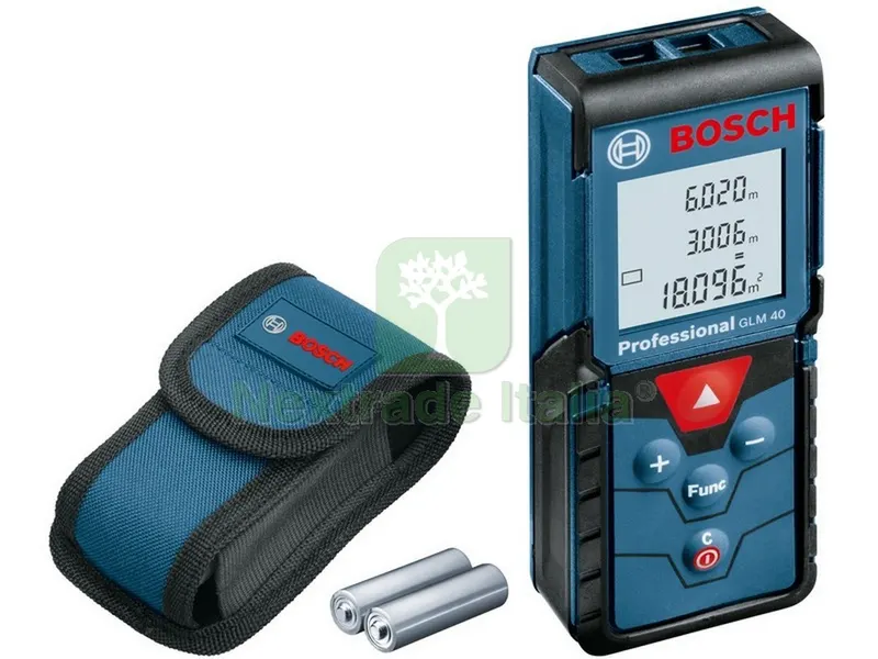 RILEVATORE DI DISTANZE METRO LASER GLM 40 mt.40 — Misurazione e taglio manuale — rif. FERX.VIT54645 RILEVATORE DI DISTANZE METRO LASER GLM 40 mt.40 — Misurazione e taglio manuale — rif. FERX.VIT54645