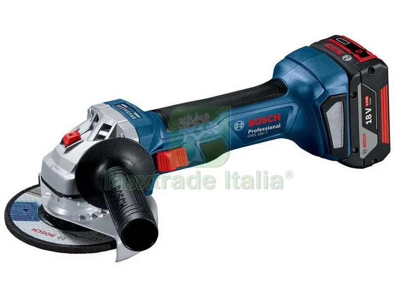 Smerigliatrice Angolare GWS 18V-7 2 BATT.4,0 AH — Smerigliatrici e seghe — rif. FERX.VIT52231 Smerigliatrice Angolare GWS 18V-7 2 BATT.4,0 AH — Smerigliatrici e seghe — rif. FERX.VIT52231