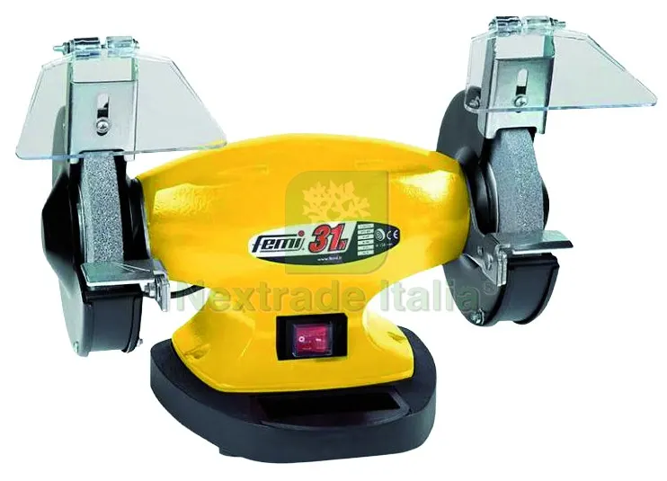 Femi SMERIGLIATRICE DA BANCO ''BG 31N'' 330 W con 2 mole ø 150 mm — Smerigliatrici e seghe — rif. FERX.VIT60246 Femi SMERIGLIATRICE DA BANCO ''BG 31N'' 330 W con 2 mole ø 150 mm — Smerigliatrici e seghe — rif. FERX.VIT60246