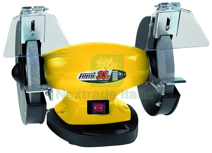 Femi SMERIGLIATRICE DA BANCO ''BG 33N'' 370 W con 2 mole ø 200 mm — Smerigliatrici e seghe — rif. FERX.VIT60247 Femi SMERIGLIATRICE DA BANCO ''BG 33N'' 370 W con 2 mole ø 200 mm — Smerigliatrici e seghe — rif. FERX.VIT60247