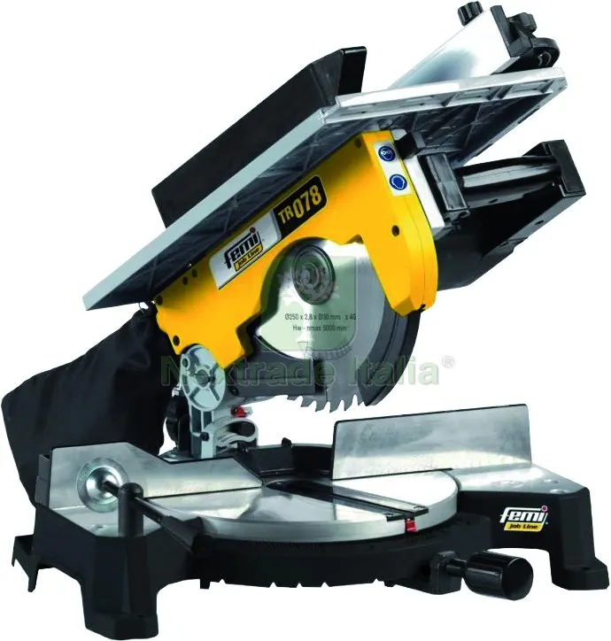 Femi TRONCATRICE PER LEGNO CON PIANETTO SUPERIORE ''TR078'' 1800 W ø 250 mm — Smerigliatrici e seghe — rif. FERX.VIT60251