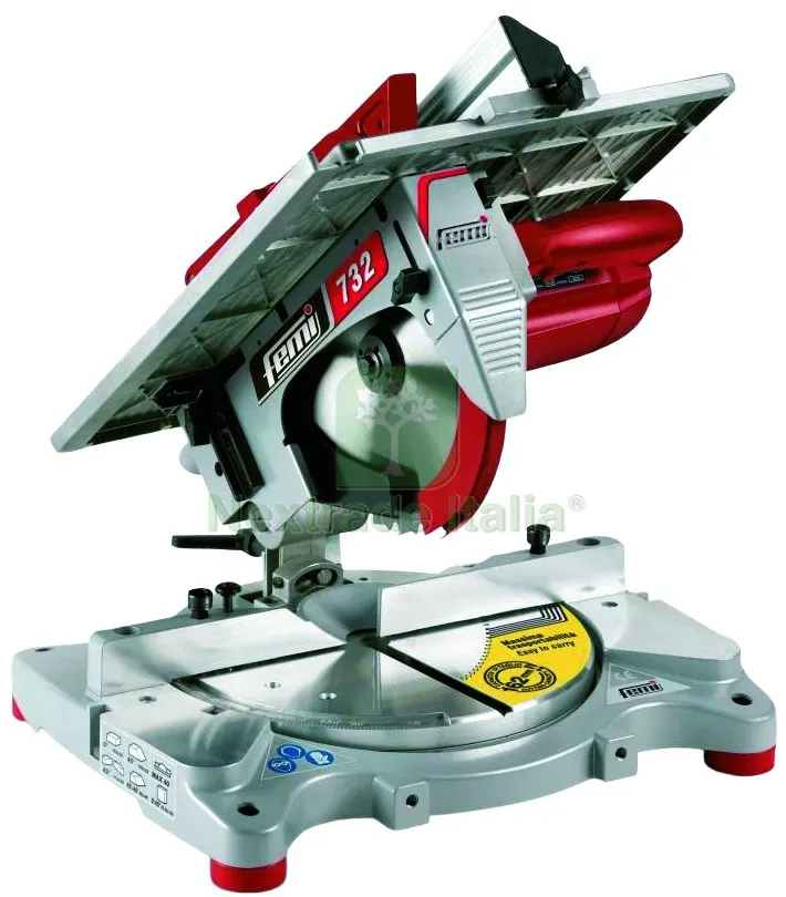 Femi TRONCATRICE COMBINATA PER LEGNO ED ALLUMINIO ''732'' 1550 W ø 254 mm — Smerigliatrici e seghe — rif. FERX.VIT60254 Femi TRONCATRICE COMBINATA PER LEGNO ED ALLUMINIO ''732'' 1550 W ø 254 mm — Smerigliatrici e seghe — rif. FERX.VIT60254